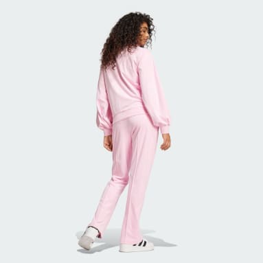 Black and pink adidas tracksuit womens 2025