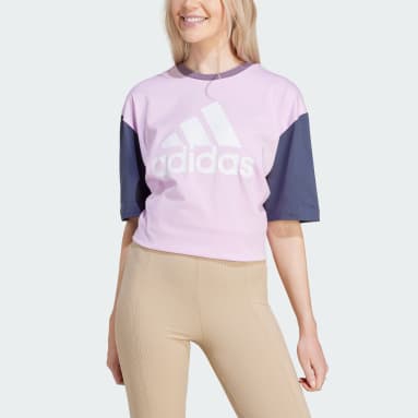 Camiseta Boyfriend Essentials Big Logo Roxo Mulher Sportswear