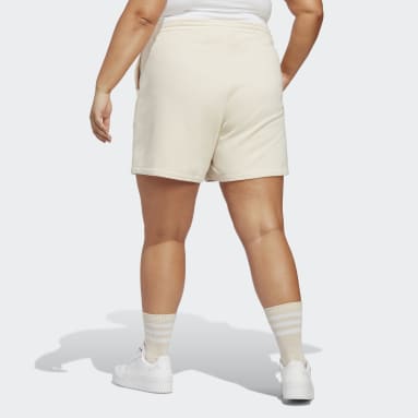 Women's Originals Beige Adicolor Essentials French Terry Shorts (Plus Size)