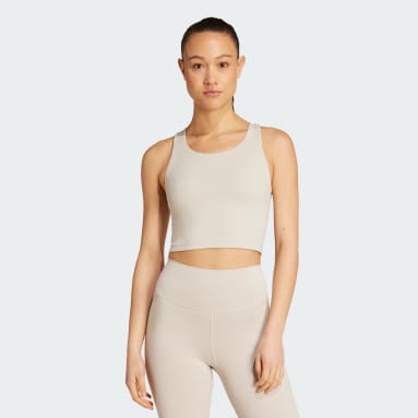 Top con reggiseno adidas All Me a supporto medio
