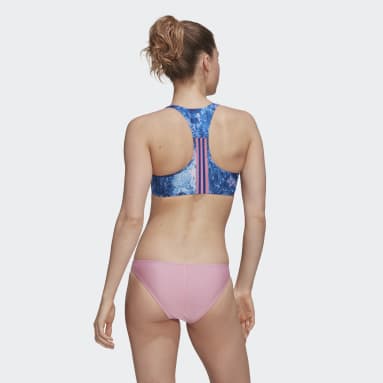 Women Swimming Blue Melting Salt Bikini Set