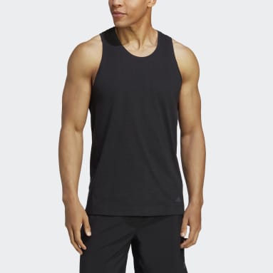 Playera sin Mangas de Entrenamiento Yoga Negro Hombre Studio