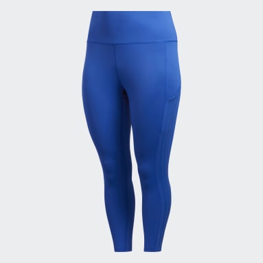 Women Training Blue adidas x Universal Standard 3-Stripes 7/8 Tights (Plus Size)