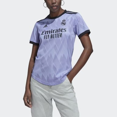 Camiseta segunda equipación Real Madrid 22/23 Violeta Mujer Fútbol