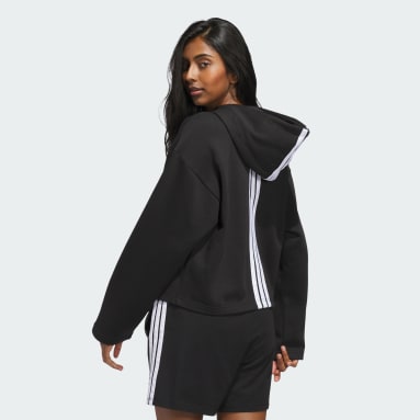 WOMENS FLEECE 3STRIPE HOODIE