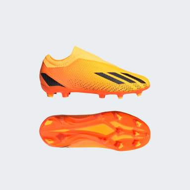 Botines X Speedportal.3 Terreno Firme Sin Cordones Dorado Niño Fútbol