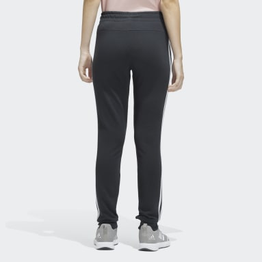 Women Training Black 3 STRIPED FRENCH TERRY CUFFED PANTS