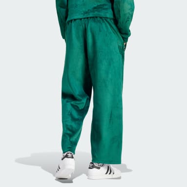 Muži Originals zelená Kalhoty Premium Essentials+ Velour