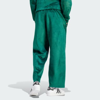 adidas Originals Velour Track Sweatpants Green for Men