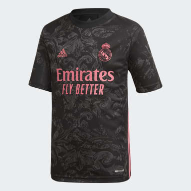 Boys Football Black Real Madrid 20/21 Third Jersey