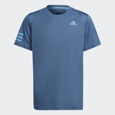 Boys Tennis Blue CLUB TENNIS 3-STRIPES TEE