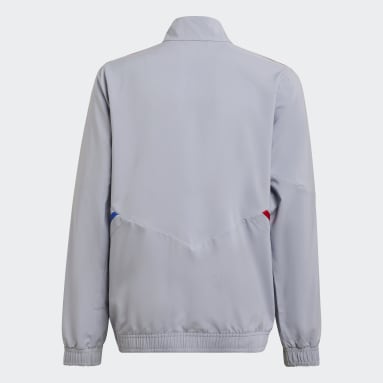 Kids Football Grey Olympique Lyonnais Tiro 21 Training Presentation Jacket