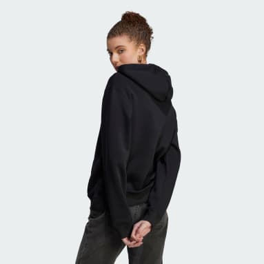 Women Sportswear Black Essentials Big Logo Regular Fleece Hoodie