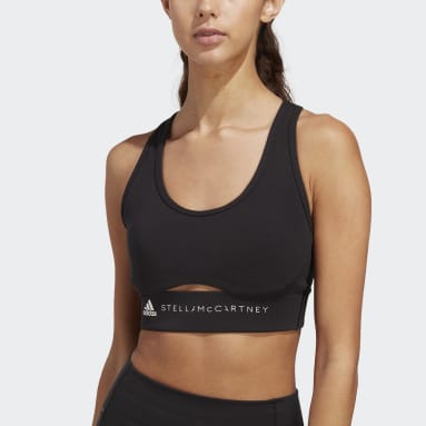 Ženy adidas by Stella McCartney čierna Športová podprsenka adidas by Stella McCartney TrueStrength Medium-Support