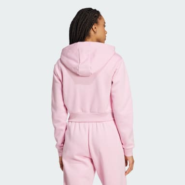 Adidas zip up hoodie womens pink 2025