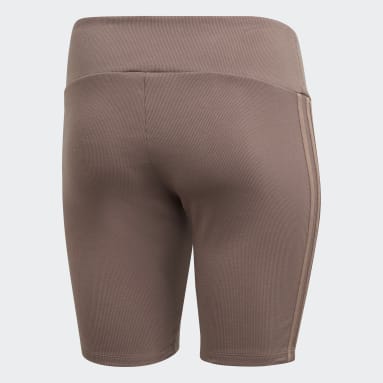 Dames Originals bruin Biker Short (Grote Maat)