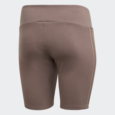 Women Originals Brown Biker Shorts (Plus Size)