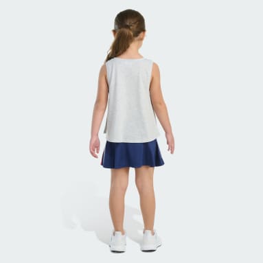 adidas Two-Piece Waist Heather Tank & 3-Stripes Skort Set