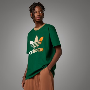 T-shirt premium Trèfle Adicolor 70s vert Hommes Originals