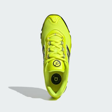 Bright yellow adidas shoes discount