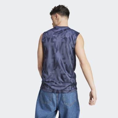 Mænd Sportswear Blå Tiro Sleeveless trøje