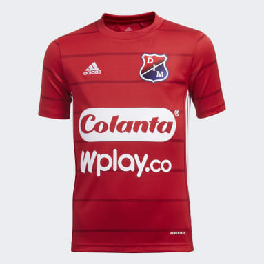 Camiseta De Local DIM Niño Rojo Niño Fútbol