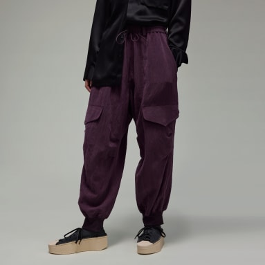 Women Lifestyle Purple Y-3 Washed Twill Cargo Pants