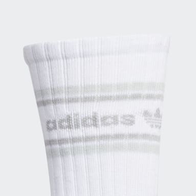 Men Originals White Forum Rib Crew Socks 3 Pairs