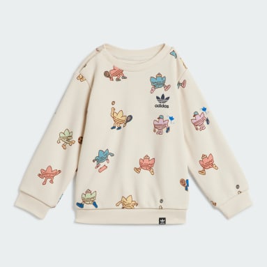 Completo Graphic Crew Sweatshirt Infant Beige Bambini Originals