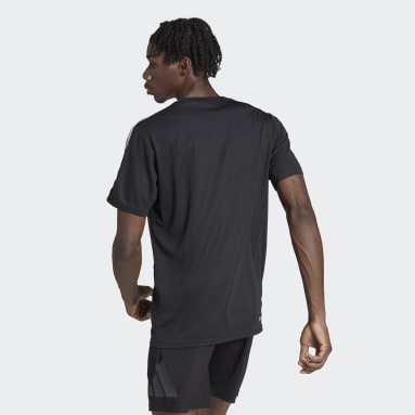 Train Essentials 3-Stripes Training T-skjorte Svart