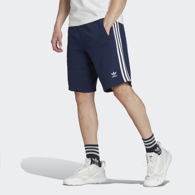 Men Originals Blue Adicolor Classics 3-Stripes Sweat Shorts