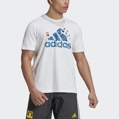 Polo adidas x LEGO® Fútbol Estampado Blanco Hombre Sportswear