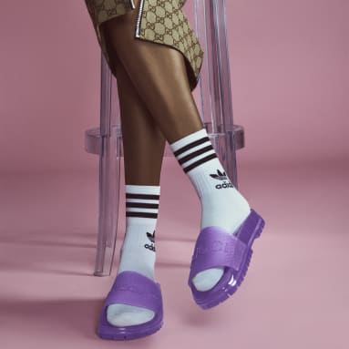 adilette femmes adidas x Gucci Pourpre Femmes Originals