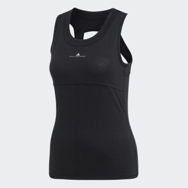 ผู้หญิง adidas by Stella McCartney สีดำ เสื้อกล้ามสำหรับออกกำลังกาย