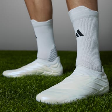 Botas de Futebol Copa Pure+ – Piso firme Branco Futebol