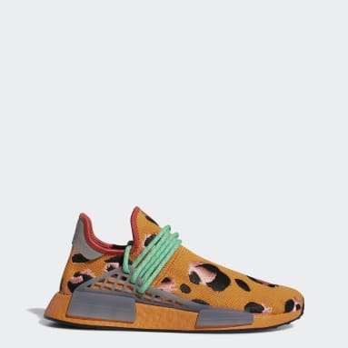 Men originals Orange Pharrell Williams Hu NMD Cheetah Shoes