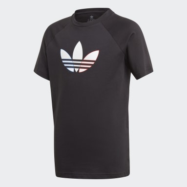 Polera Adicolor Estampada Negro Niño Originals