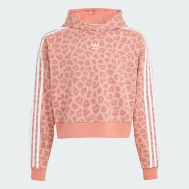 Sweat-shirt à capuche court imprimé intégral animal Rose Adolescents 8-16 Years Originals