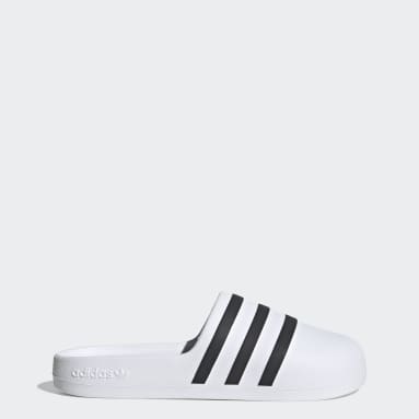 Chanclas adidas store blancas y azules