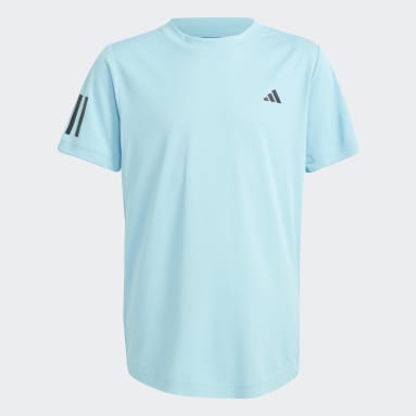 Boys Tennis Turquoise Club Tennis 3-Stripes T-Shirt