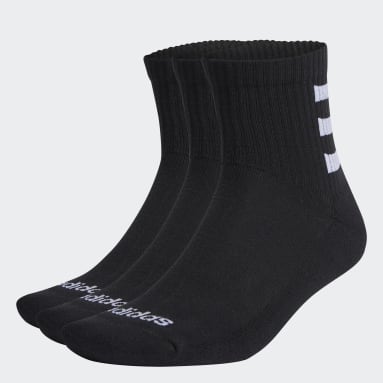Sportswear Svart Half-Cushioned 3-Stripes Quarter Socks 3 Pairs