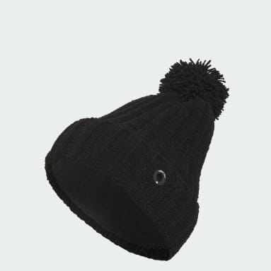 Gorro Chenille Cable-Knit Pom Negro Mujer Golf