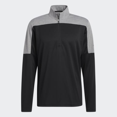 Men's Golf Black Lightweight UV Quarter-Zip Sweatshirt