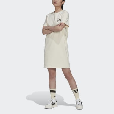 Frauen Originals adidas Originals x André Saraiva T-Shirt-Kleid Weiß