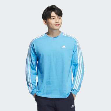 エッセンシャルズ プラス ルーズフィット スリーストライプス 長袖Tシャツ