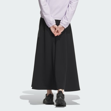 Women Sportswear Black 3-Stripes Loose Fit Doubleknit Skirt
