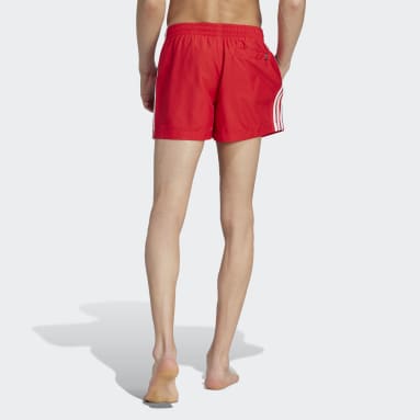 Herr Originals Röd Originals Adicolor 3-Stripes Short Length Swim Shorts