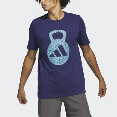 Men Training Blue AEROREADY Training Logo Graphic Short Sleeve Tee