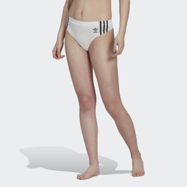 Γυναίκες Originals Λευκό Adicolor Comfort Flex Cotton Wide Side Thong Briefs