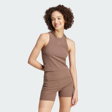 Camisola de Alças Curta e Canelada Lounge